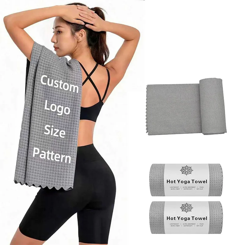Eco Friendly Foldable Portable Hot Yoga Towel with Super Absorbent Microfiber product detail 1
