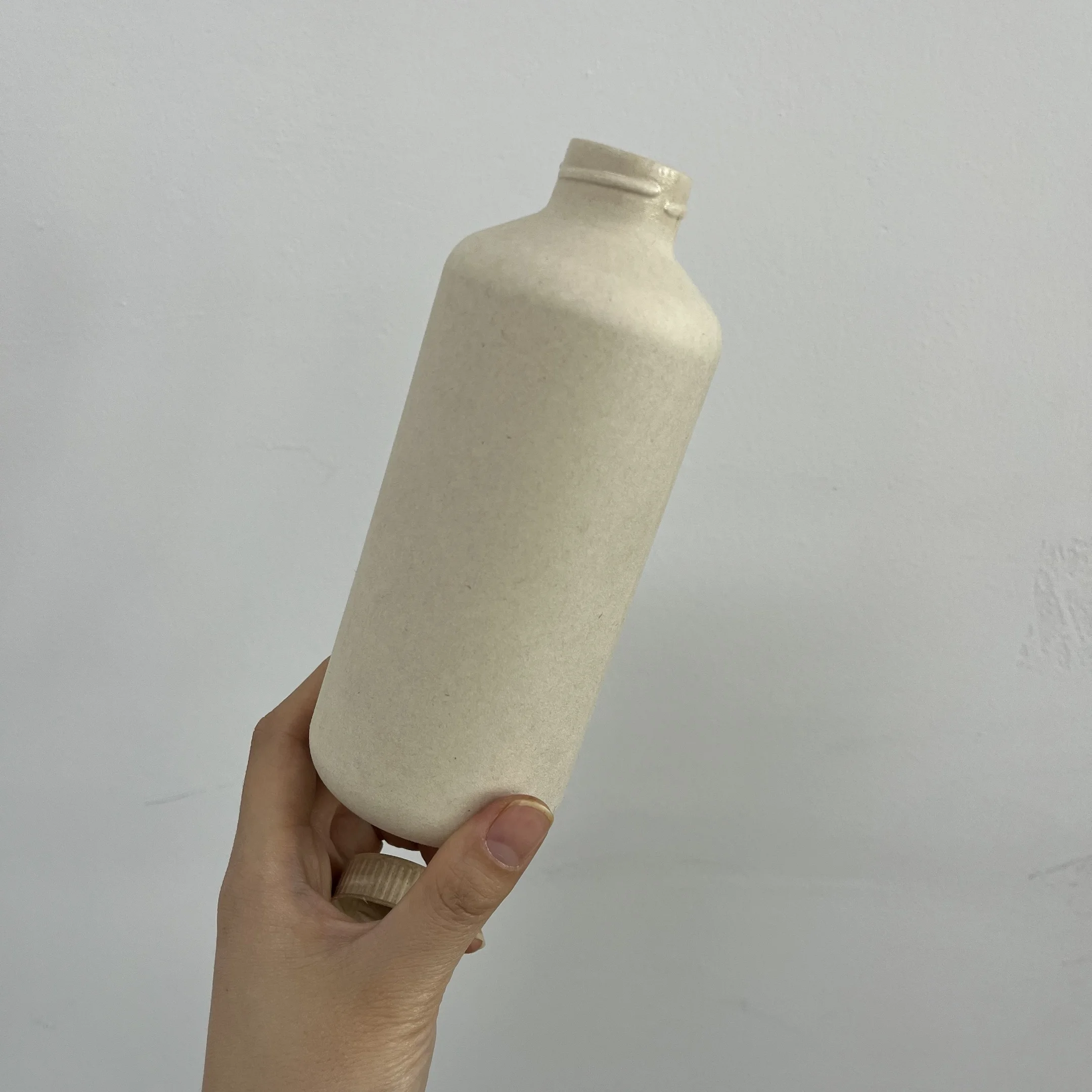 Customized Disposable Sugarcane Bagasse Pulp Compostable Biodegradable Bottle Cosmetic with Lid