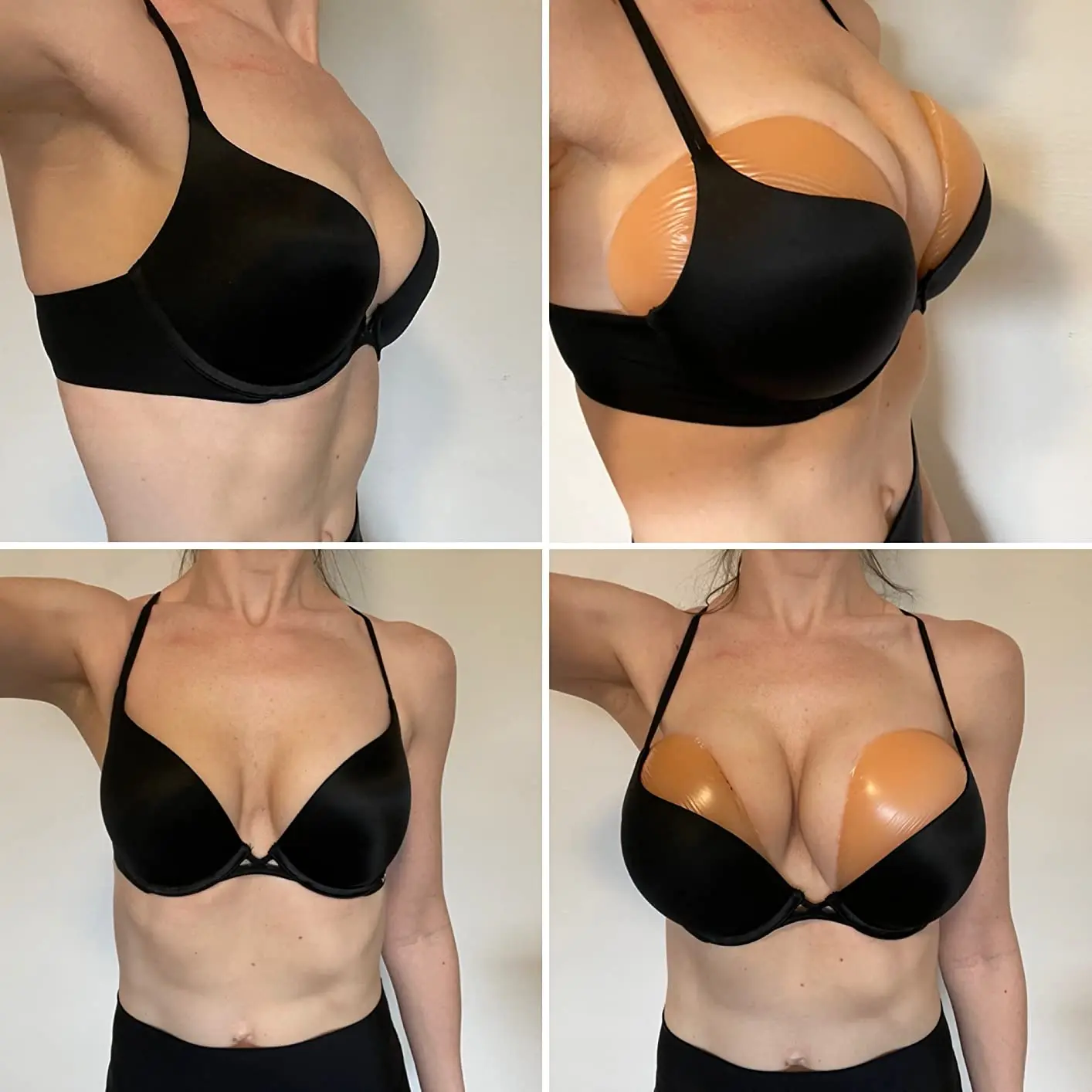 Pair of Silicone Breast Forms Triangle Concave Mastectomy Prosthesis Bra Enhancer Inserts A B C D E F G Cup 