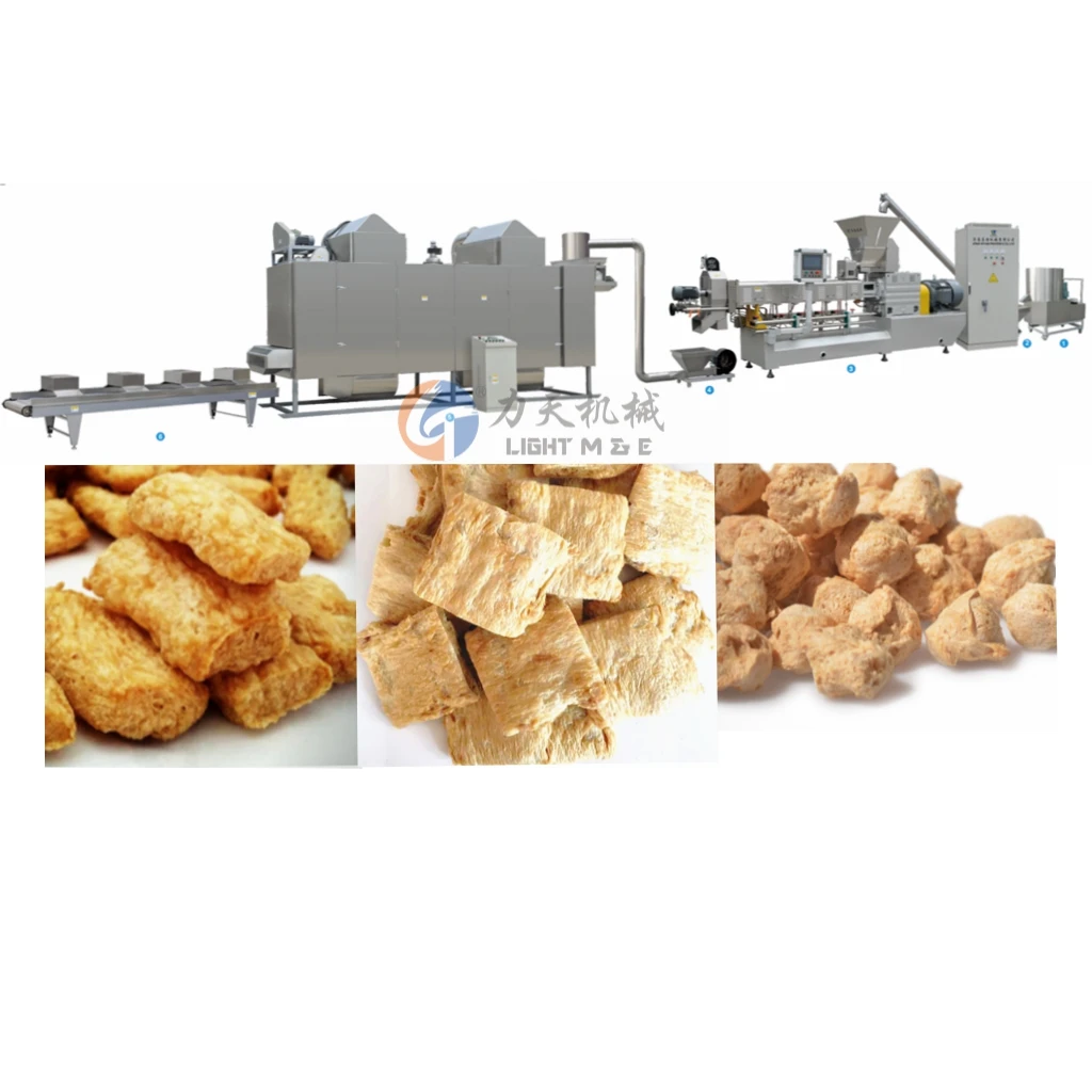 TVP/TSP/HMMA Food Processing Production Line Soybean Artificial Soya Chunks Making Machine Soya Protein Machine