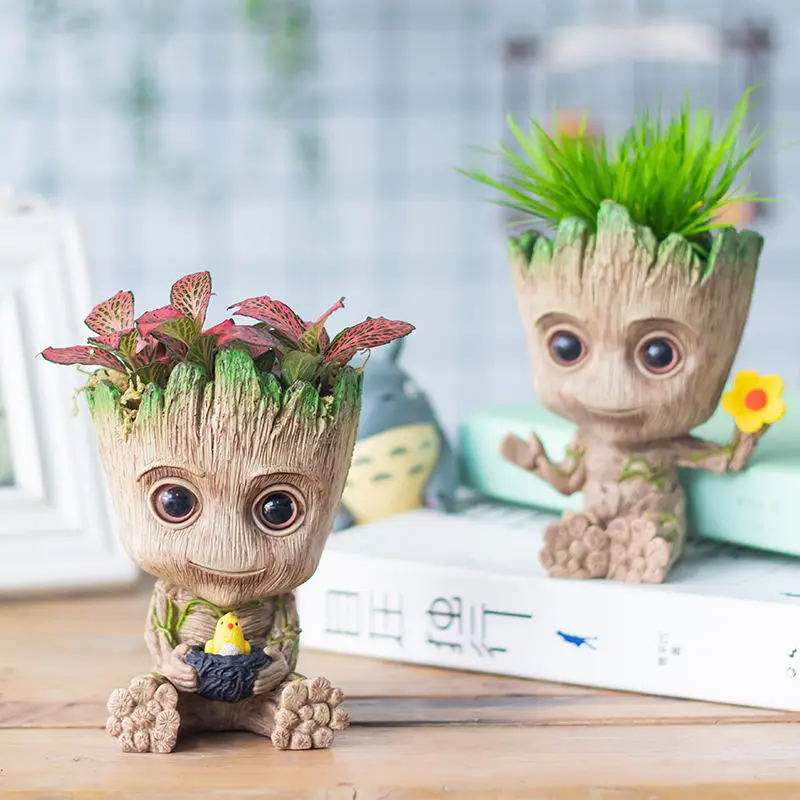 Wholesale Home Decor Accessories Baby Groot Pen Plant Flower Pot Cute Figurines Model Garden Planter Flower Pot Gift From m.alibaba.com