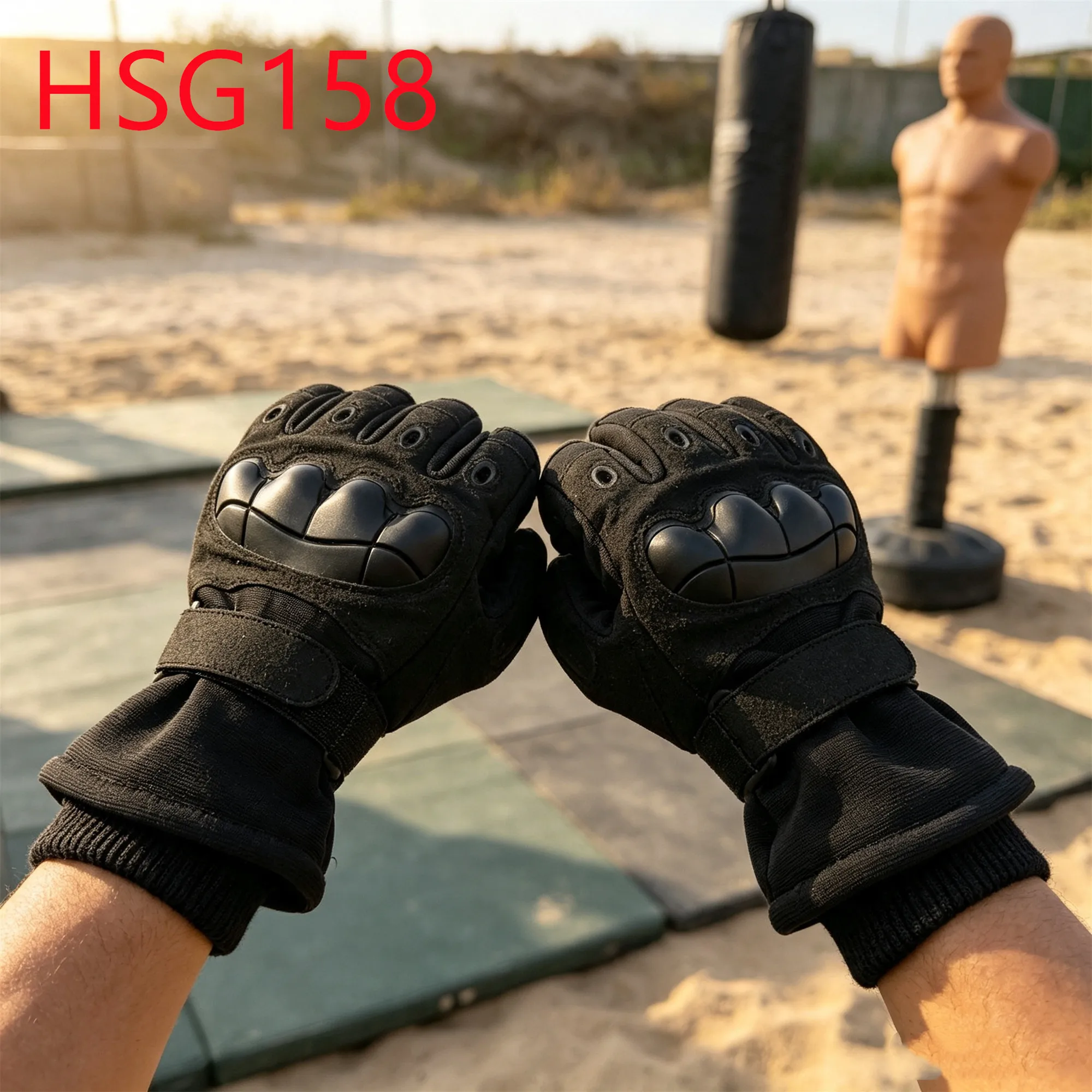 HY, перчатки тактические «Wilderness Survival Hard Shell Knuckle», Hua Singh, с жёсткой защитой суставов пальцев, эластичная тканая основа, чёрный/койот/зелёный, боевые перчатки, артикул HSG158