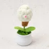 Olla de helado blanca