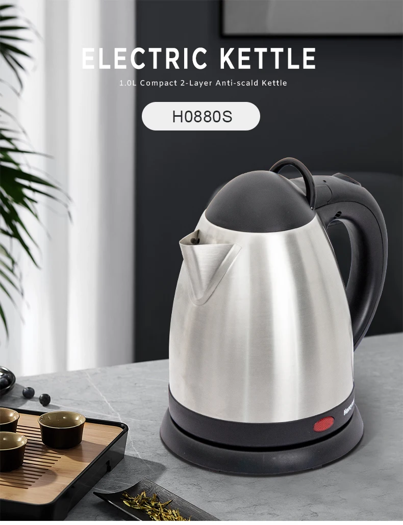 Honeyson 0.8L double body auto off tea electric kettle for hotel