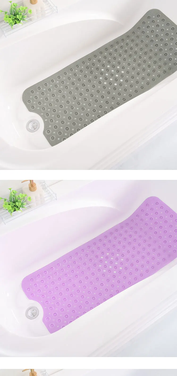 Bathtub Bath Shower Mat Non Slip Bathtub Mat Bath Tub Mats with Suction Cups Drain Holes for Bathroom manufacture