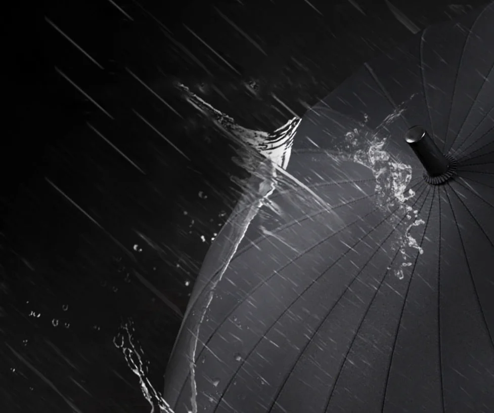 24 Rib Windproof Rainstorm Umbrella - Manual Open