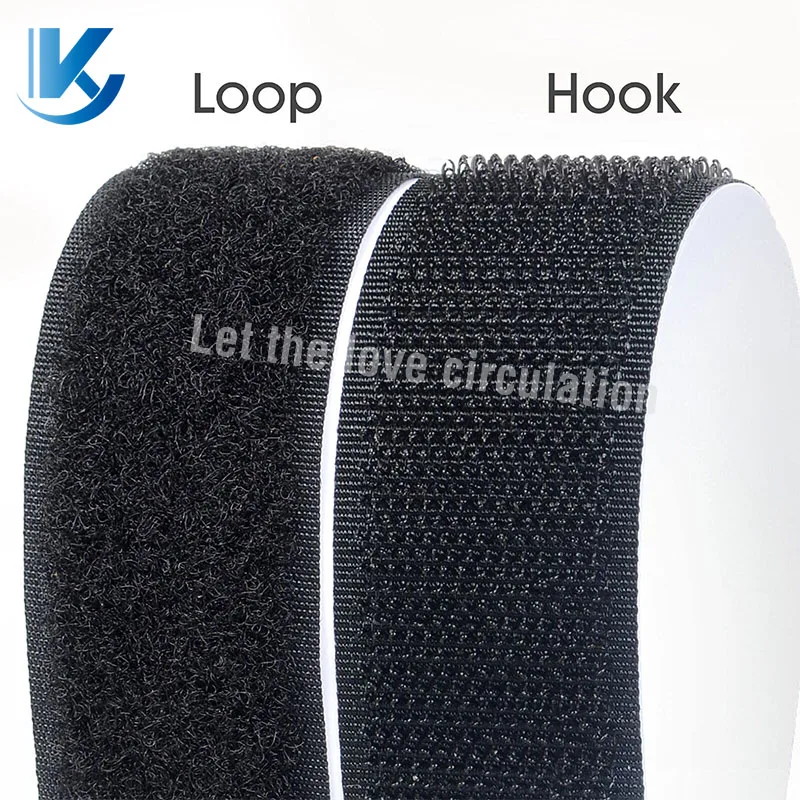 Stock Wholesale Back to Back Hook and Loop Strap Fastener Colorful Reusable Cable Ties elastic band