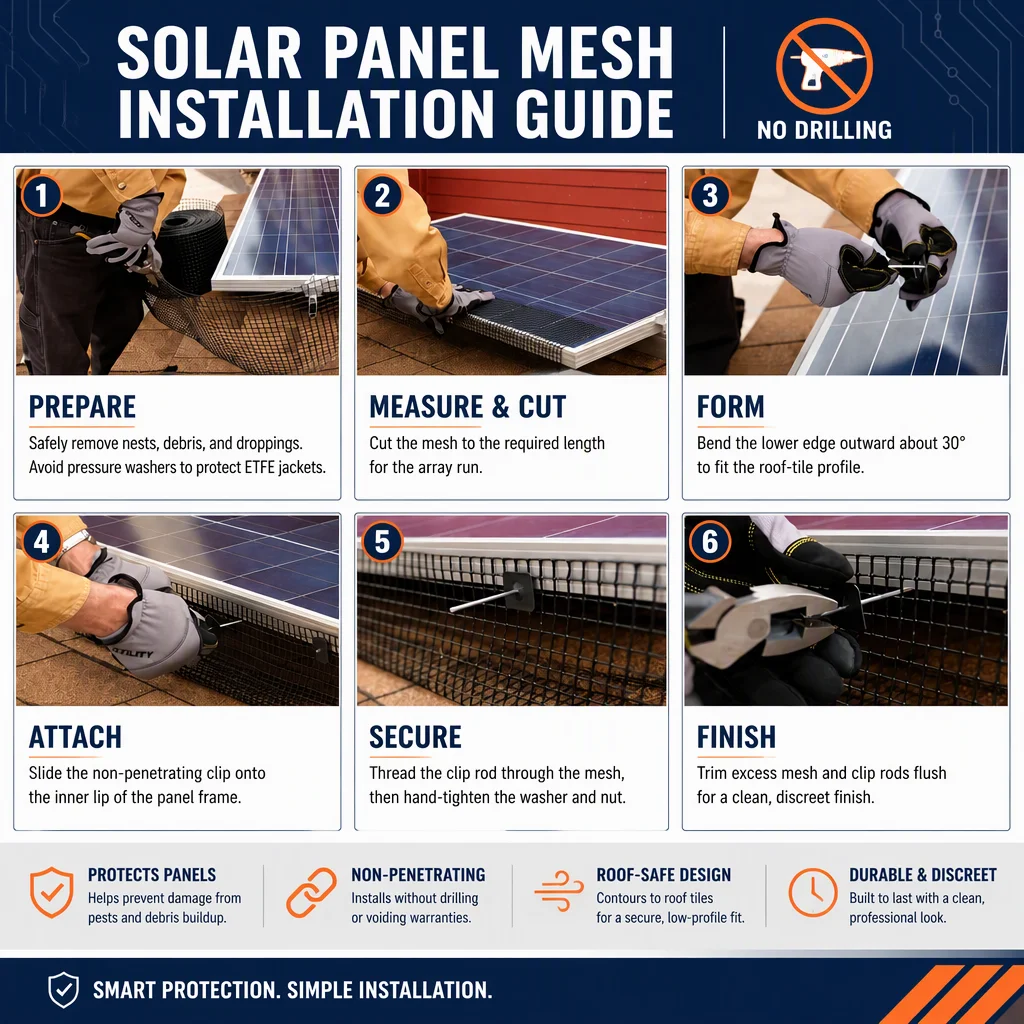 Rustproof Solar Panel Critter Guard Mesh Roll Anti Rodent Squirrel Bird Barrier Galvanized Wire Netting Pigeon Proofing