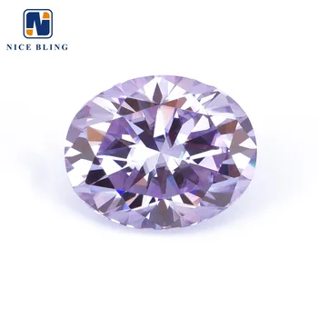 Wholesale factory price natural diamond  oval cut moissanite 5*7mm purple color lab diamonds pass diamond tester