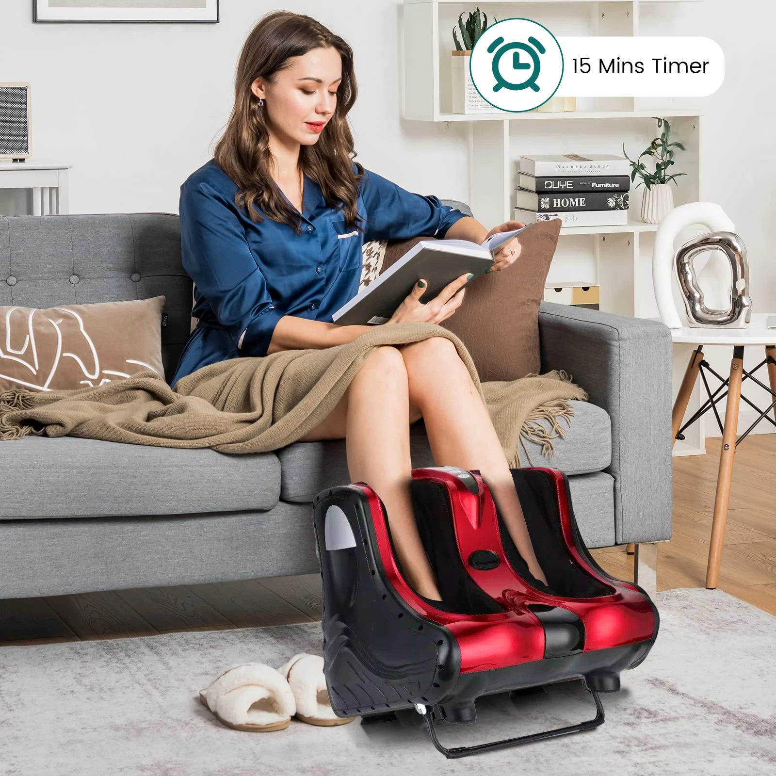 vibrating shiatsu foot massager Snailax Vibration Foot Massager with Heat, Foot Massager Machine Deep Kneading Therapy Improve Foot Wellness, Gifts main image 0