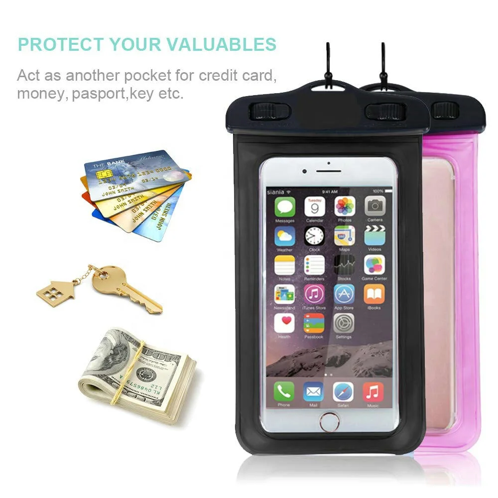 Ipx8 Universal New Waterproof Mobile Phone Cases Protective Bag Wholesale Smart Phone Waterproof Bags for Cell Phones