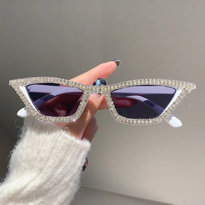 Red Two Tone Cat Eye Rhinestone Sun Glasses Shades Bling Style HOLLYWOOD Fashion Cat Eye Sunglasses / Shades / Sunnies w  main image 4