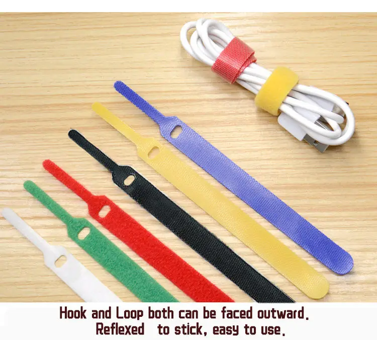 Custom Hook And Loop Extension Cord Organizer Hanger Velcroes Strap