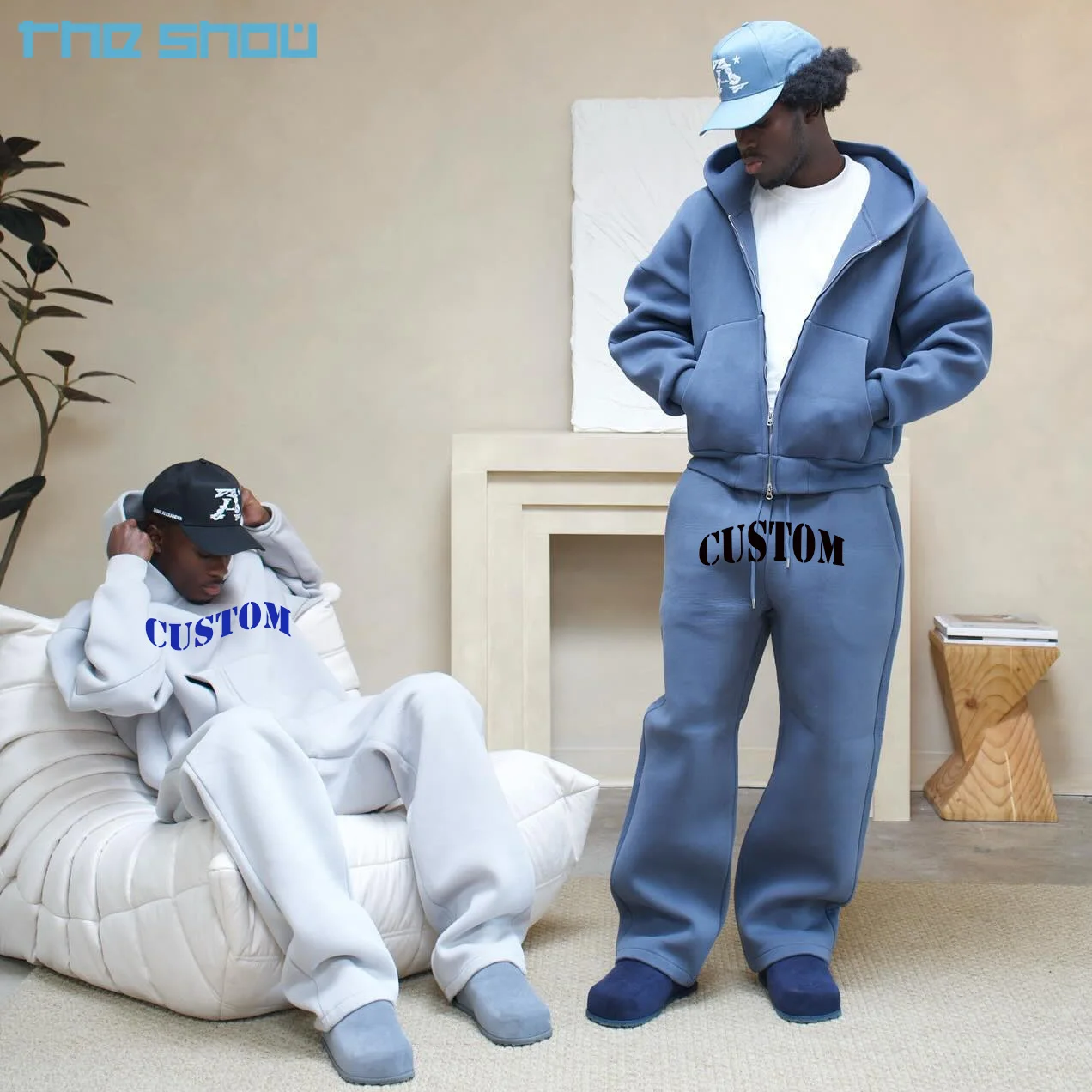DESIGN - Felpa oversize stile polo marrone in tessuto a coste