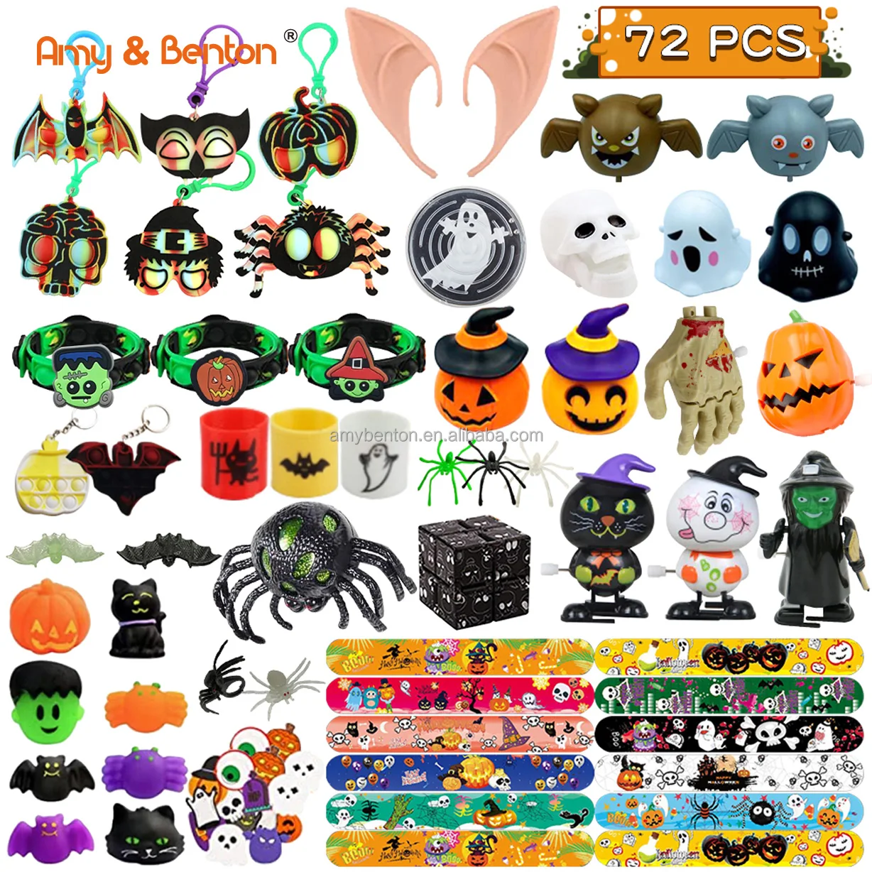 YMGN 251Pcs Halloween Party Favors For Kids, Bulk Fidget Toys For Party Supplies Assortment Party Toys Goody Bag Fillers Classroom Prizestreasure Box Stuffers Halloween Treats Non Candy