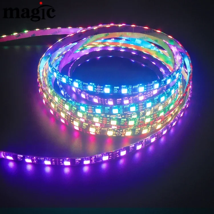 RGB 60LED 5050 пикселей IP67 IP68 IP65 Водонепроницаемый 24 В 12 В Адресуемая WS2811 Светодиодная лента