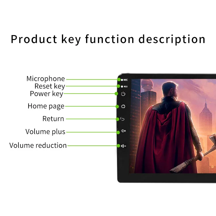 1din HD  Tv Display Led Monitor Stereo Full Touch Car 7 Inch Monitor Android Car Multimedia Player