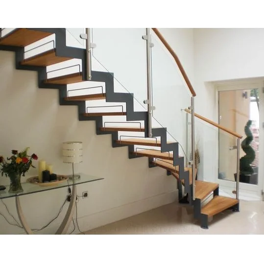 L Shape Zig Zag Steel Stringers Stairs