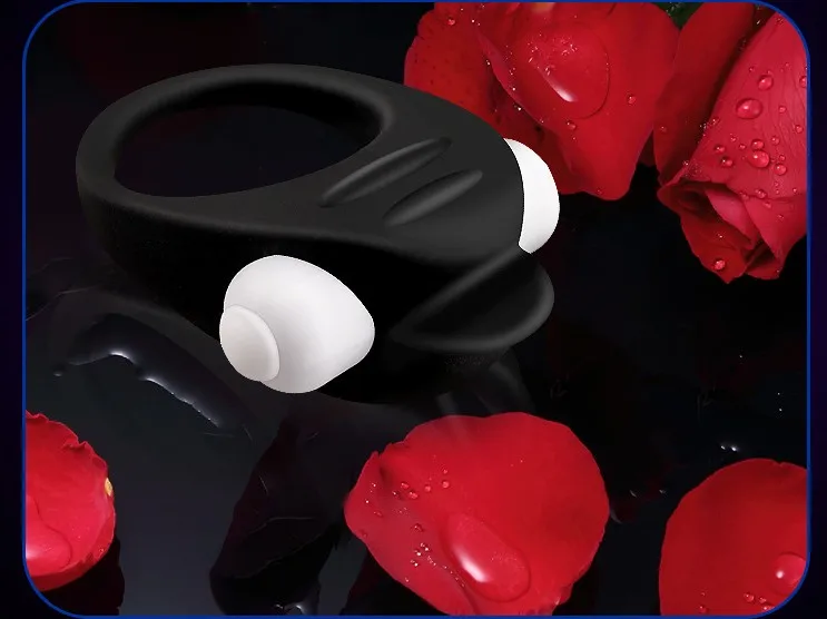 Adjustable Silicone Vibrating Cock Ring for Men Rubber Dildo Cock Rings for Small Penis