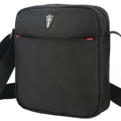 Mens Mini Canvas Single Shoulder Bag Small Square Black Crossbody Messenger Bag Sport Shoulder Bag Men