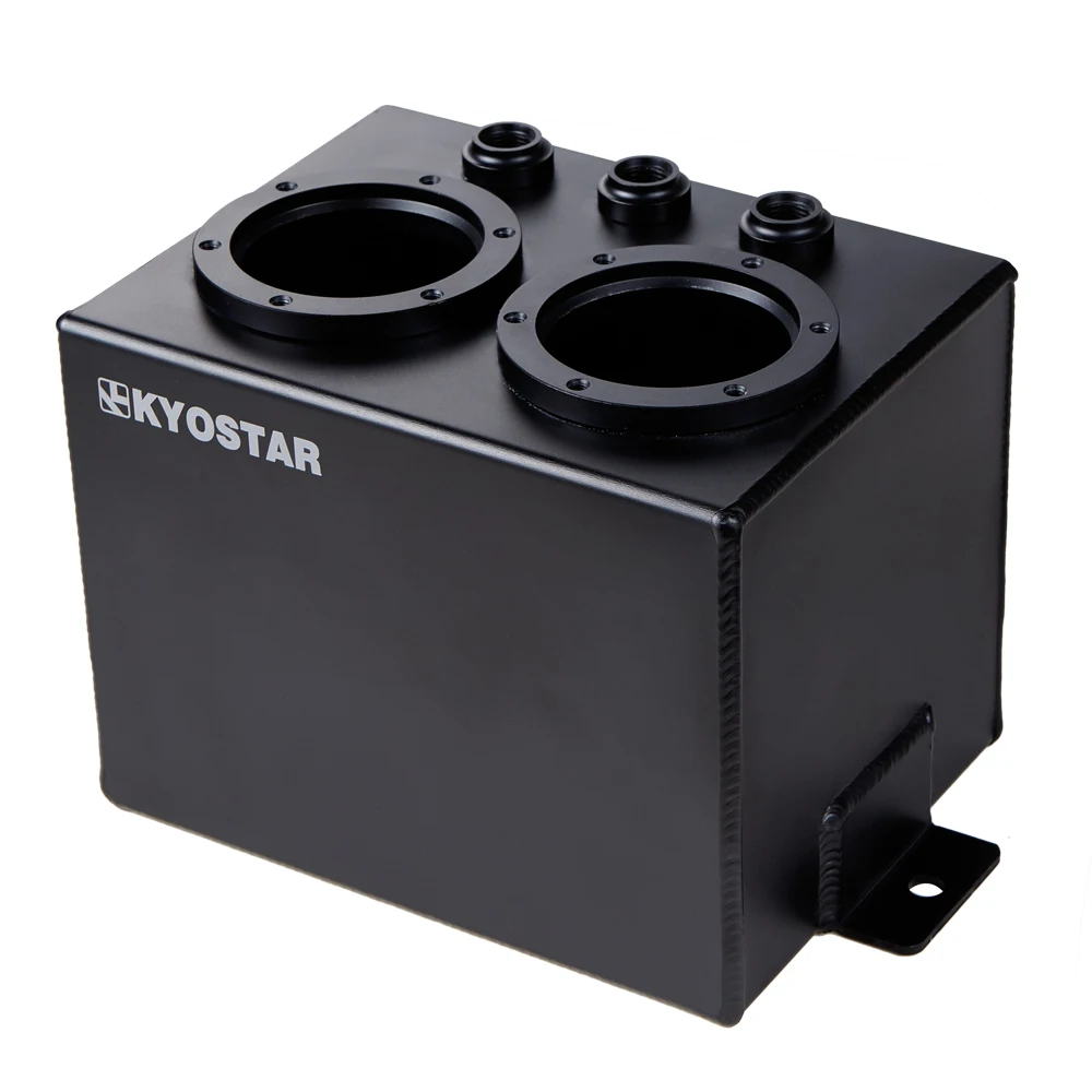 3.0L Twin Fuel Tank Surge Universal Aluminum Dual Fuel Surge Tank For 044 Fuel Pump