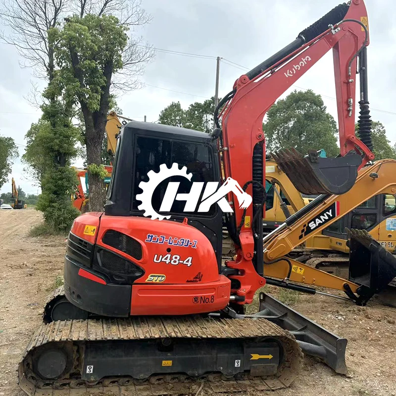 Hangkui Good Condition Kubota U48 Mini Earth Moving Machine   Used Digger  Mini Digger Used Excavator Kubota Mini Excavator