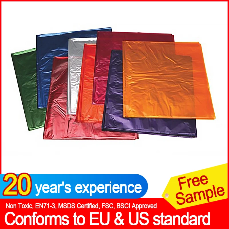 Yellow Cellophane Paper Red Cellophane Paper