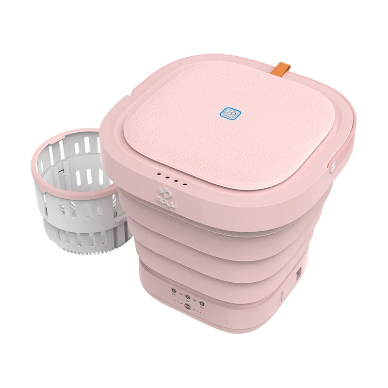 moyu mini portable bucket washer foldable machine xpb08 f2 pink