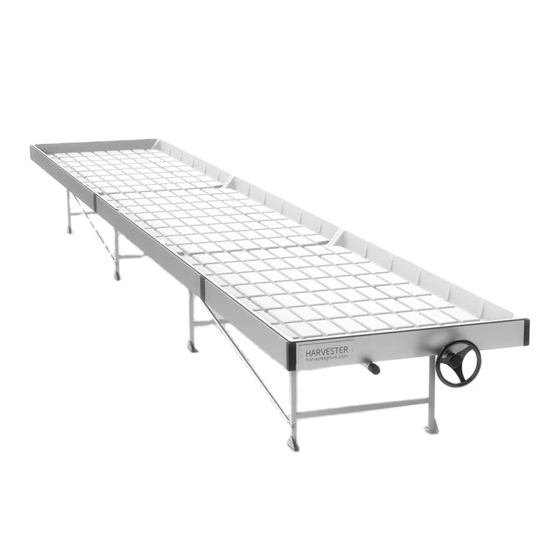 Hydroponics Rolling Bench Tray Waterbed Seedbed Ebb Flow Rolling Growing Table