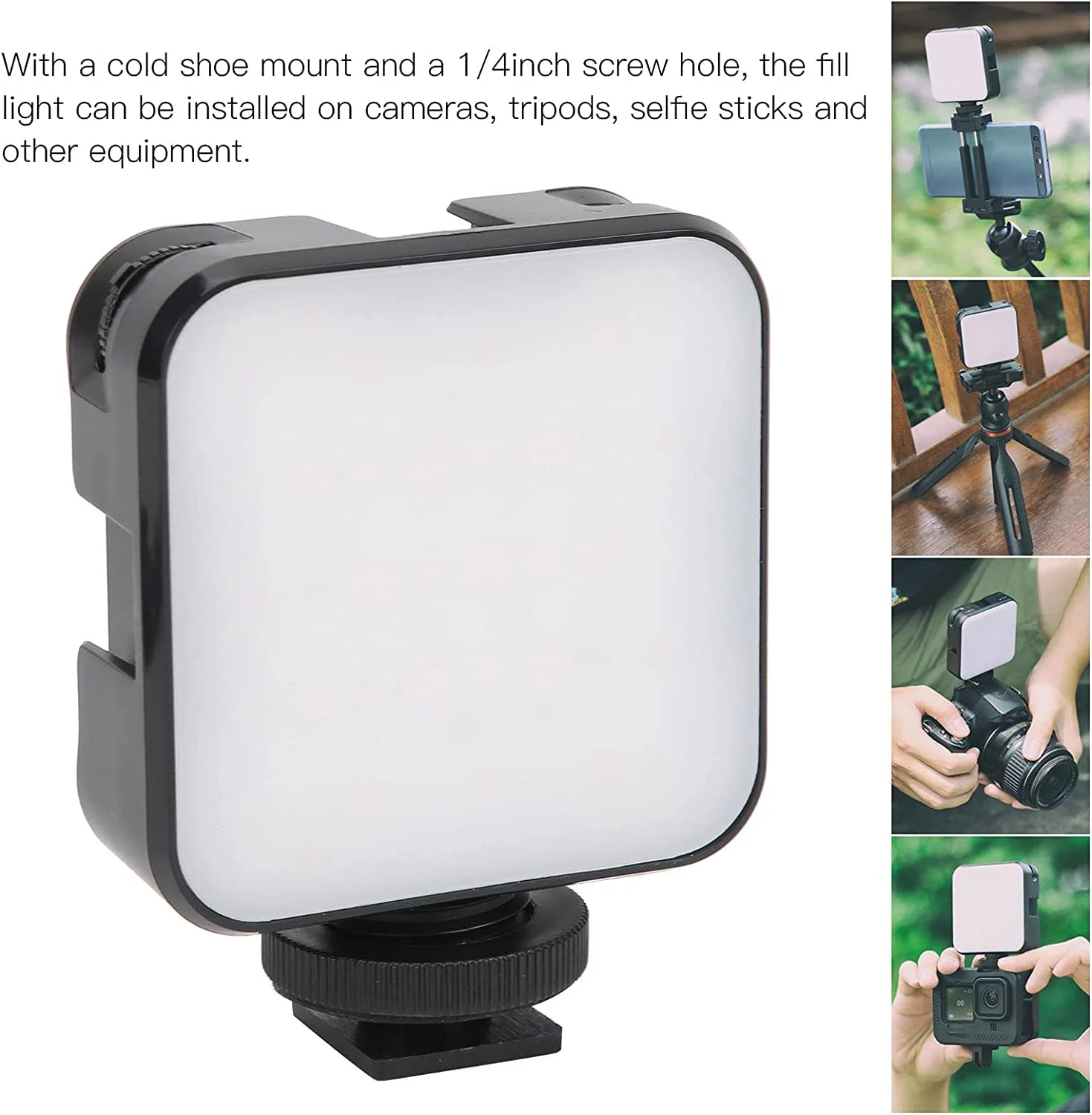 AY-49S Mini LED Video Light Portable camera Photography Fill Light 6000k Mini Video white Light for making videos taking photos