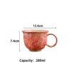 Red  colorful round mug