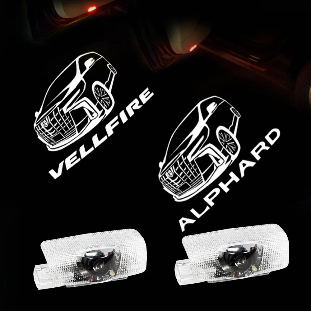 LED Courtesy Projector for Toyota Alphard Logo Light Alphard Car Door Light for Toyota Alphard Vellfire Car Door Decorative Lamp