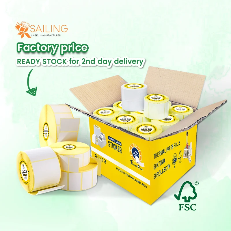 Sailing Shipping Labels 100Mm*150Mm  Roller 4X6 Inch Direct Thermal Labels