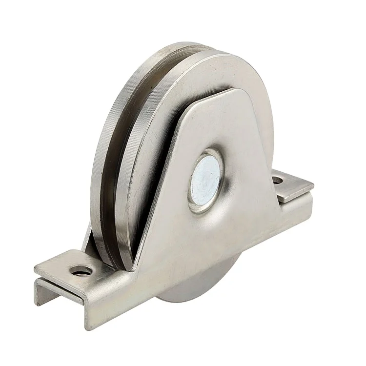 Double Bearings Sliding Gate Wheel Sliding Caster Wheel With Bracket ...