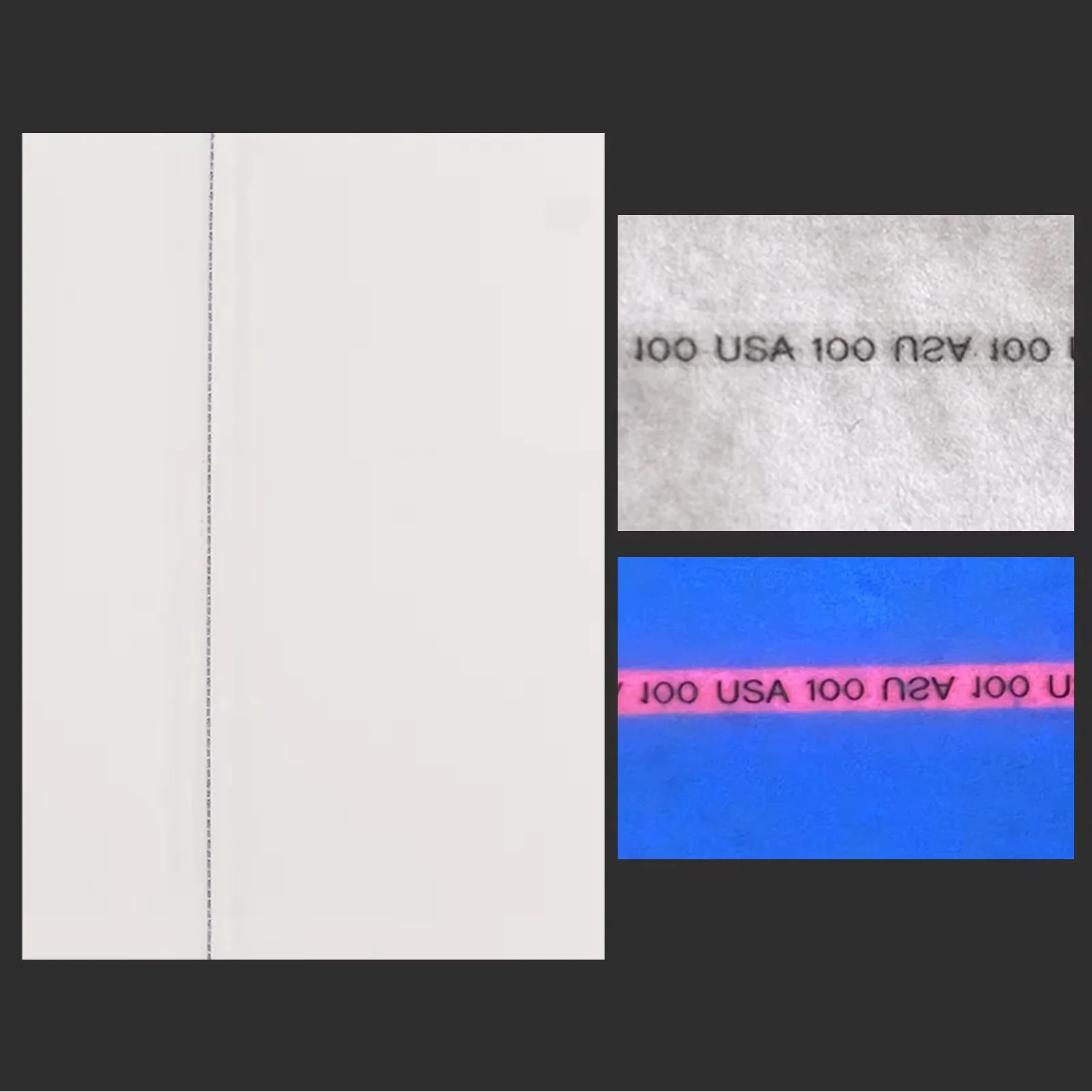 Qiang Qiang Indian Custom 100% Cotton Paper Security Paper Green to Blue Thread with Uv Invisible Fiber