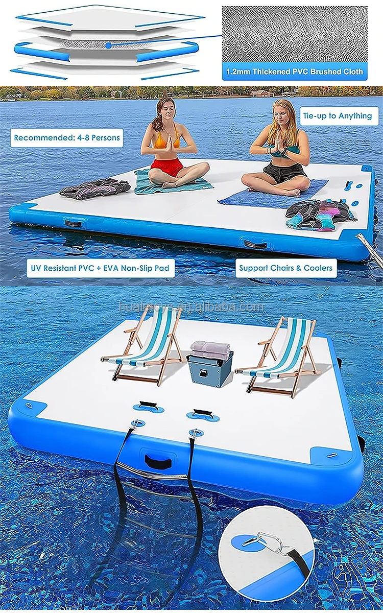 Water Yacht Air Mat Island Ponton Floating Inflatable Swimming Platform ...