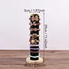 Black Round Wooden Bottom Single Gold Head Rope Rack