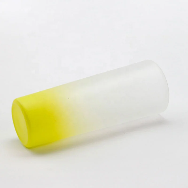 Wholesale 3oz Gradient Colorful Bottom Sublimation Frosted Shot Glass