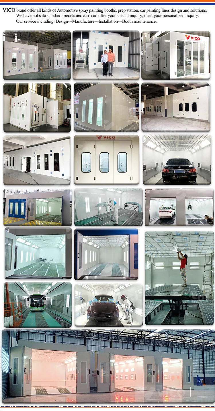 Vico 15m Truck Spray Booth Bus Paint Room Polishing Painting With ...