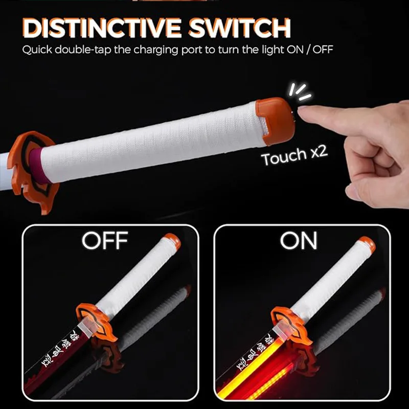 夜のタンカ　100枚セット Demon Slayer Cosplay - Rechargeable Light up Katana Sword