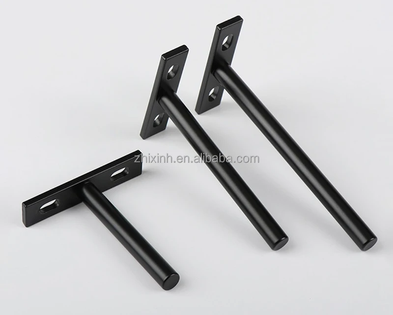 MroMax 2 soportes de estante flotante de 5 pulgadas, soportes de metal para  estantes ciegos de hierro, soportes ocultos para estantes de madera