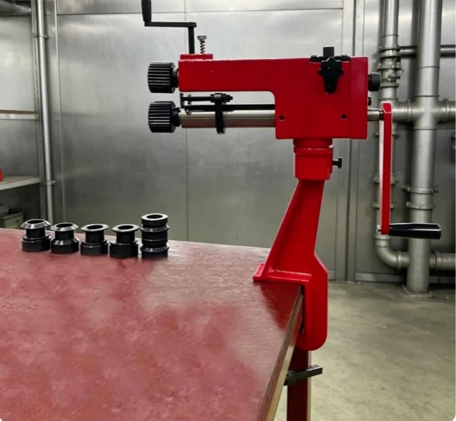 TEBAK RM08 Hand Operated Metal Rotating Machine Industrial Ball Screw Small Wire Threading Machine