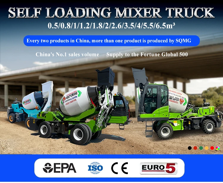 New Design 2/2.6/3.5/4/6.5 Cubic Meter Portable Concrete Mixer Truck Mini Self Loading details