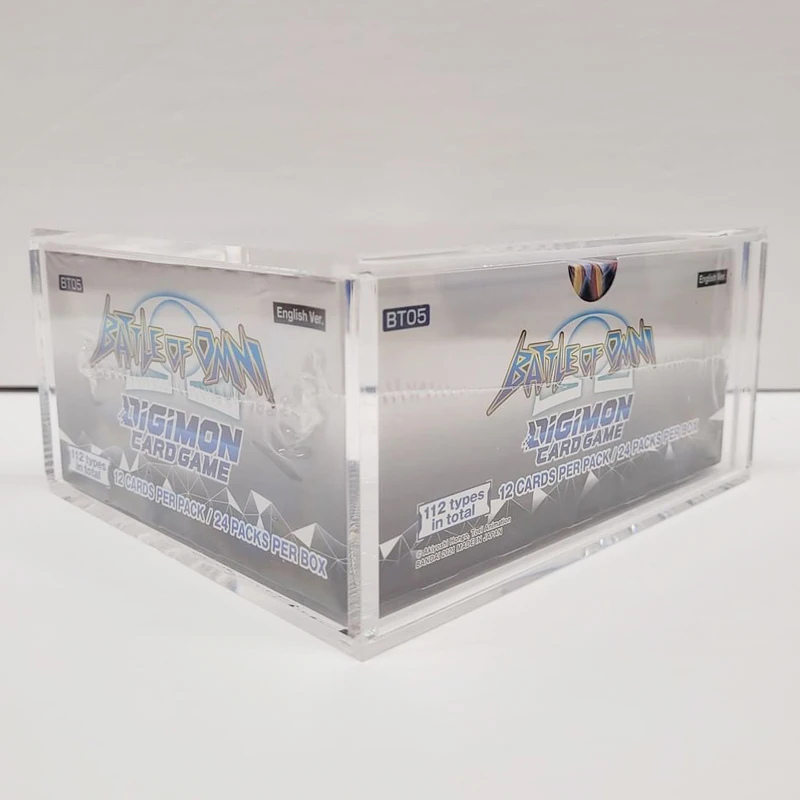 Digimon OEM Custom Acrylic Booster Box Pokemon TCG Trading Card Booster Box  Acrylic Display Case