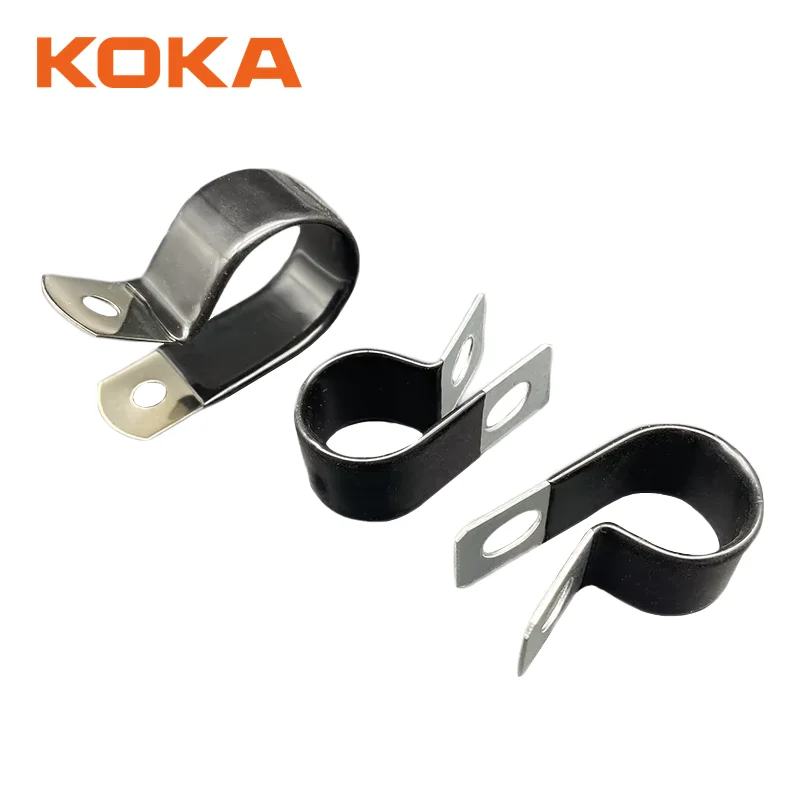 Хорошее качество, оцинкованный хомут для шланга, Электрический зажим для кабеля с покрытием из ПВХ