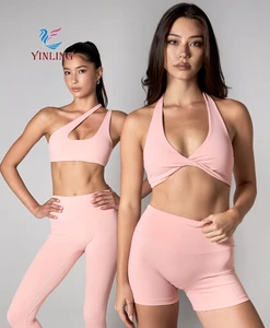 Custom Sexy Soft Yoga Elastic Running Fitness Gym Wear Sports Bras Set for Woman Gym Yoga Gym Fitness Sets