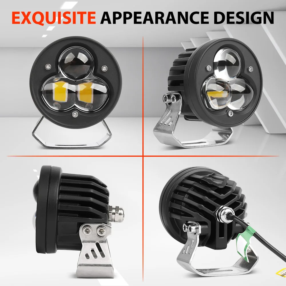 800 м 120 Вт пара 3 дюйма высокий и низкий комбинированный луч линзы проектора для мотоцикла вспомогательный противотуманный двухцветный внешний