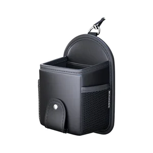 Luxury Universal Fitment Air Vent Car Phone Holder & PU Leather Storage Box for Keys and Glasses-Car Interior Accessories