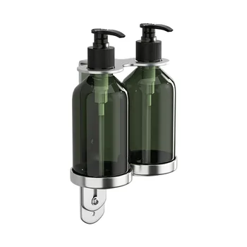 Luxury Stainless Steel Dispenser Bracket Wall Mounted Bottle Soap Dispenser Holder For Hotel Bathroom Accessories