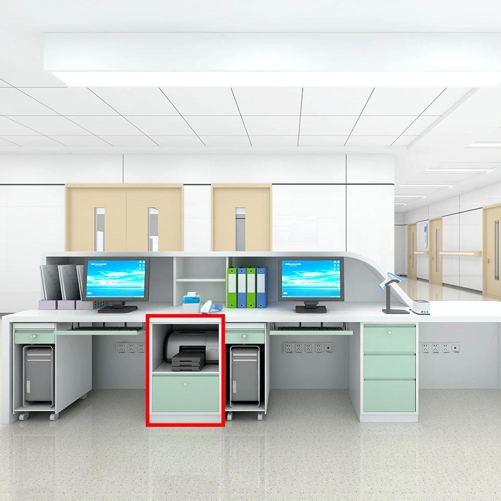 Modern Hospital Furniture Stainless Steel Medicine Cupboard Treatment Room Clinic Storage Cabinet for Printer Warehouse Use 5
